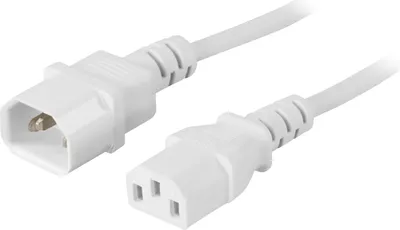 Immagine prodotto di Cavo di prolunga, diritto IEC C13 - diritto IEC C14 3 m, bianco