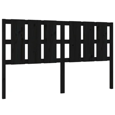 Produktbild von Kopfteil Schwarz 185,5x4x100 cm Massivholz Kiefer