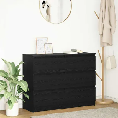 Produktbild von vidaXL Sideboard Schwarz Eichen-Optik 100x35x76 cm Holzwerkstoff