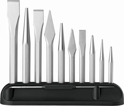 Zdjęcie produktu dla Zestaw dłut i przebijaków PB Swiss Tools, w plastikowym uchwycie, specjalna jakość, 11 elementów