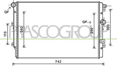 Produktbild von PRASCO VG809R006 Kühler Wasserkühler Motorkühler für VW TIGUAN (5N)
