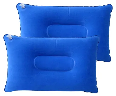 Produktbild von 2 Stück 34 * 22CM Kissen aufblasbar,nackenkissen aufblasbar,Aufblasbares kopfkissen,Aufblasbares Kissen Camping Reisekissen Luftkissen Kopfkissen, Nackenkissen Strandkissen（Blau）
