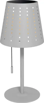 Zdjęcie produktu dla Outsunny Solar Table Lamp Outdoor LED Rechargeable Table Lamp Bedside Table Lamp Dimmable Desk Lamp Portable Night Light, IP44 Waterproof, for Garden, Balcony, Light Grey