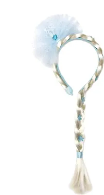 Immagine prodotto di Treccia per capelli per bambini - look da principessa dei ghiacci con fiocchi di neve scintillanti