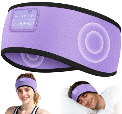 Produktbild von Schlafkopfhörer Bluetooth Sport Stirnband 15h Akku und HiFi-Stereo Hellviolett