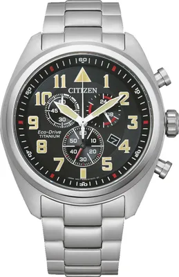 Immagine prodotto di Citizen AT2480-81E Eco Drive orologio da uomo titanio crono data grigio