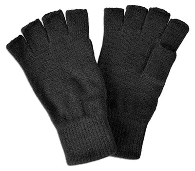 Produktbild von Fingerlose Strickhandschuhe in Schwarz