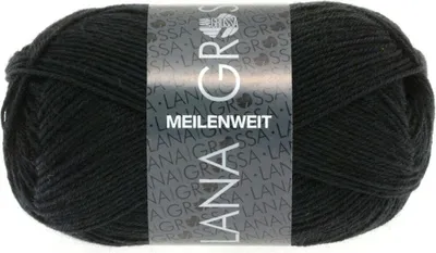 Produktbild von Lana Grossa - Meilenweit 4-fach 50g 1106 schwarz