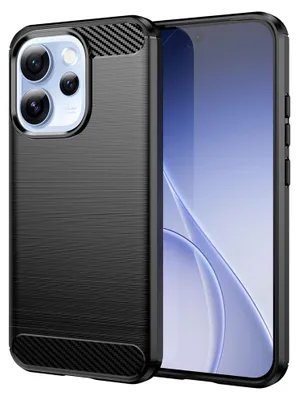 Zdjęcie produktu dla Techsuit - Carbon Silicone etui do Oppo Reno15 Pro - czarne