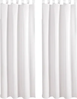 Immagine prodotto di 2x tende Ellen con passanti e ganci (bianco), dimensioni: 140x245cm