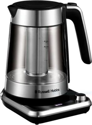 A Russell Hobbs Attentiv electric kettle is shown against a white background.