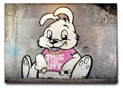 Zdjęcie produktu dla Giallobus -  - Banksy - 70D x 50S cm - Obraz - Standaard frame canvas