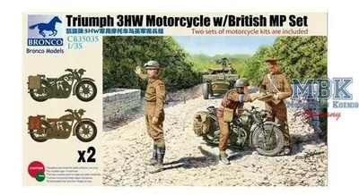 Produktbild von BRONCO CB35035 Triumph 3HW Motorcycle w/ RMP Figure Set
