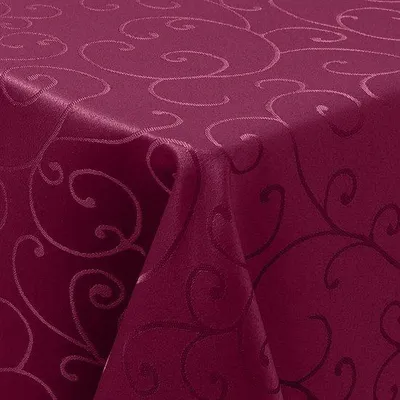 Produktbild von Wasserdichte Polyester-Sockelunterlage 140x180cm in Rot/Wein durch hochwertiges Jacquard-Muster.