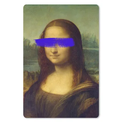 Produktbild von MuchoWow® Mauspad Mousepad Mona Lisa - Leonardo da Vinci - Blau - Alte Meister 40x60 cm - Mousepads - Maus Mat - Pad - Mausunterlage - Schreibtisch Accesoire
