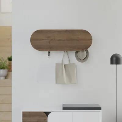 Obrázek produktu pro Předsíňový věšák Houseland Kroma dub tmavý