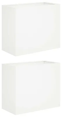 Obrázok produktu pre vidaXL Záhradné kvetináče, 2 kusy, biela, 60 x 30 x 50 cm