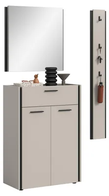 Produktbild von xonox.home Garderobenkombination Emil Kaschmir Melamin B/H/T: 142x190x37 cm