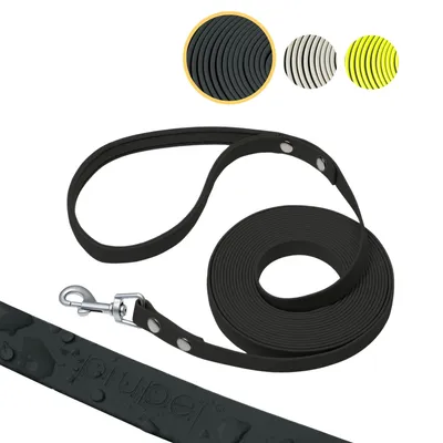 Produktbild von PiuPet® Schleppleine für Hunde I Wasserabweisend I Hundeleine I Leine für Große Hunde I Hundezubehör | Laufleine | Schwarz - 20m