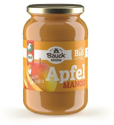 MUS JABŁKO - MANGO BEZ DODATKU CUKRÓW BIO 360 g - BAUCK MUHLE