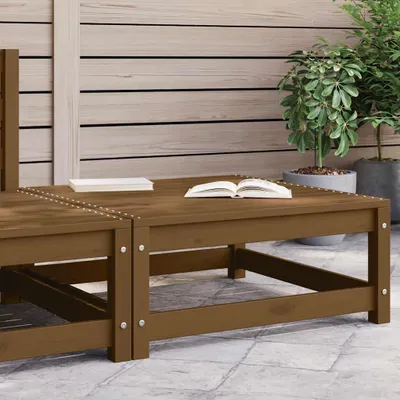 Image de vidaXL Tabouret de jardin 70x70x30 cm Pin massif brun miel