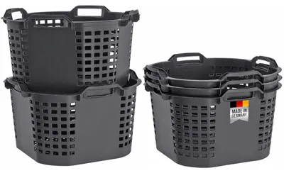 Produktbild von Erntekörbe Gartenkorb groß Lebensmittelecht 50L Obstkorb 54x31cm ineinander & übereinander stapelbar | Germany als Obstkorb, Laubkorb und vielseitiger Erntekorb