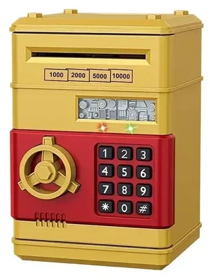 Image de Tirelire électronique, comptage automatique des pièces, fonction de verrouillage sécurisée, dorée