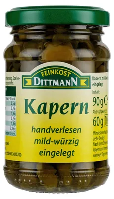 Immagine prodotto di Delicatessen Dittmann capperi sott'aceto leggermente piccanti ATG 60g barattolo 90 g