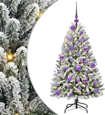Imagen del producto de vidaXL Árbol de Navidad artificial, 120 cm, 150 LEDs, luz cálida blanca