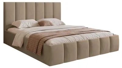 Produktbild von Selsey Sarafino - Polsterbett 180x200 cm, mit Bettkasten und Lattenrost, dunkelbeige