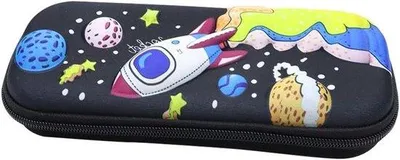 Produktbild von Grüne Schultasche mit 3D Etui für Stifte und Schreibgeräte