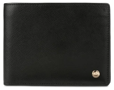 Image de bugatti porte-monnaie Roccia Wallet with Flap Black noir