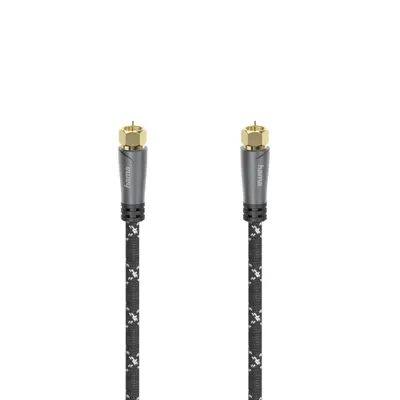 Zdjęcie produktu dla HAMA Kabel antenowy SAT 120dB F-F Czarny/Szary 5,0m