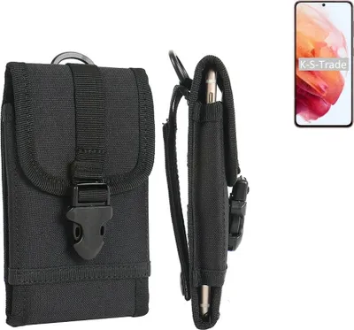 Produktbild von K-S-Trade Holster Handy Hülle kompatibel mit Samsung Galaxy S21 5G SD888 Holster Handytasche Gürtel Tasche Schutz Hülle Robust Outdoor schwarz