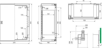 Zdjęcie produktu dla Schneider Electric NSYPLM32TG, 215 mm, 160 mm, 310 mm