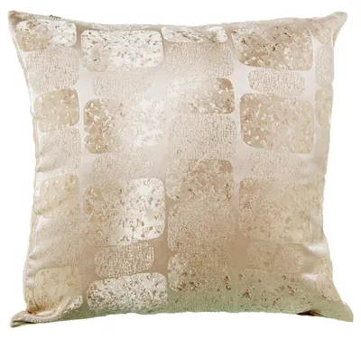 Polyester-Vierkantkissen mit Reißverschluss, 45x10x45 cm, creme