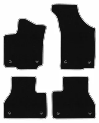 Immagine prodotto di Tappetini in moquette per Volkswagen Phaeton 2002-2016 (berlina) – set 4 pezzi, nero/argento, su misura – Wielganizator CARLUX