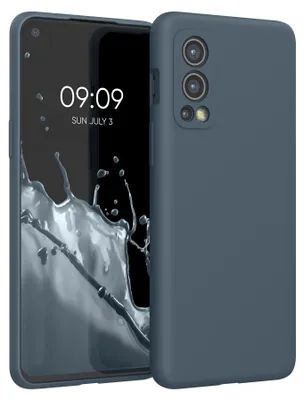 Produktbild von kwmobile Handyhülle für OnePlus Nord 2 5G Hülle - Case Silikon - Kabelloses Laden - Schutzhülle Cover in Dunkler Schiefer