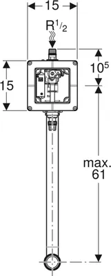 Produktbild von GEBERIT Urinal Rohbauset universal mit Spülrohr
