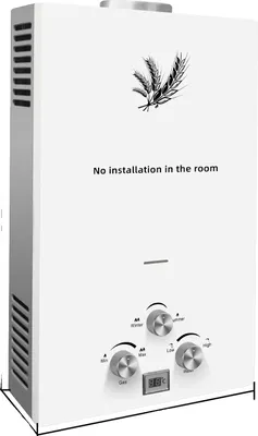 Immagine prodotto di Scaldabagno a GPL, acqua calda immediata, design a risparmio energetico, bianco 6L