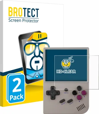 Produktbild von 2x Für Anbernic RG35XX Plus Schutzfolie BROTECT Displayschutz Display Schutz Folie Klar Transparent