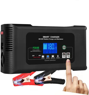 Image de Chargeur de batterie 36V/48V - Chargeur de batterie - Chargeur d'entretien - Chargeur de batterie intelligent - Chargeur de batterie pour voiture - Charge rapide 18A