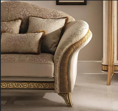 Produktbild von Italienische Möbel Sofa Garnitur Gruppe Klassische Sitz Garnituren 3+3 Sitzer