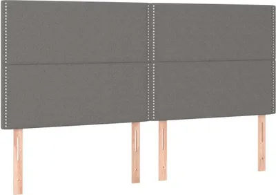 Produktbild von Kopfteil Dunkelgrau 180 x 5 x 118/128 cm Stoff