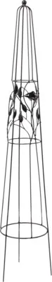 Obrázek produktu pro Opora na popínavé rostliny obelisk Lafiora pták Ø18 x 90 cm kovová černá