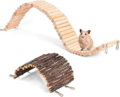 Produktbild von Hamsterbrücke 60 x 8 cm, 2 Stück, Holz, für Nagetiere