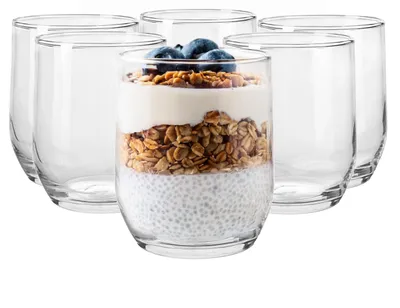 6 Dessertbecher aus Glas, 460 ml, spülmaschinengeeignet