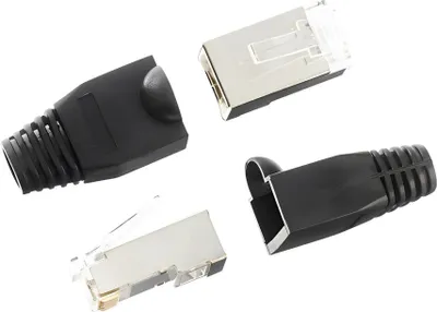 Produktbild von S-Impuls Westernstecker RJ45 Cat5 8-polig schwarz (2 Stück), 1 Stk.