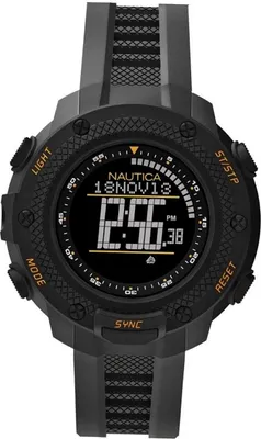 Produktbild von Nautica Herren Uhr Armbanduhr Digital NAI19523G Silikon