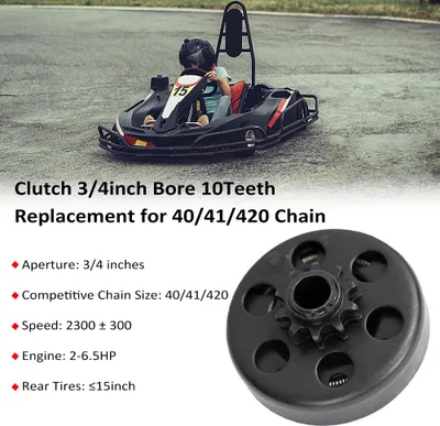 Obrázek produktu pro Náhradní spojka s 3/4'' otvorem a 10 zuby pro řetězový motor 40/41/420 2-6,5 hp